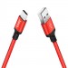 Дата кабель Hoco X14 Times Speed USB to Type-C (1m) (Чорний / Червоний)