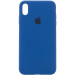 Чохол Silicone Case Full Protective (AA) на Apple iPhone X (5.8") / XS (5.8") (Синій / Navy Blue)