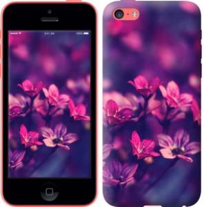 Чехол Пурпурные цветы для iPhone 5c
