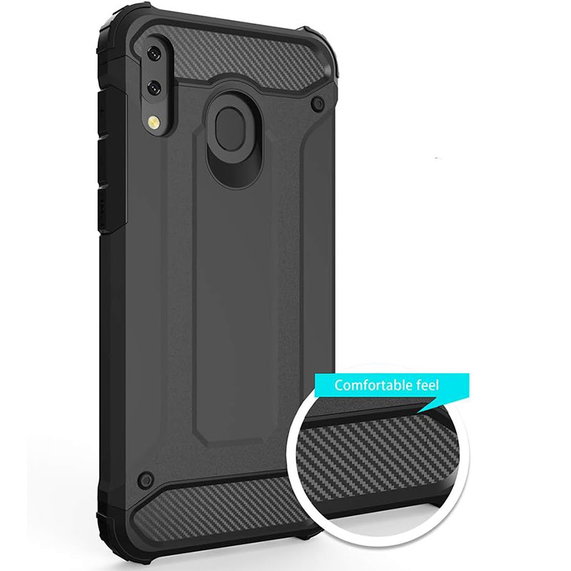 Фото Броньований протиударний TPU+PC чохол Immortal на Samsung Galaxy A10s (Чорний) в маназині vchehle.ua