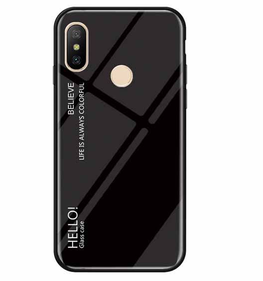 

TPU+Glass чехол Gradient HELLO для Xiaomi Mi 8 (Черный) 665937