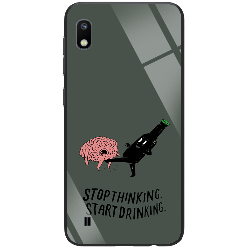 

TPU+Glass чехол ForFun для Samsung Galaxy A10 (A105F) (Stopthinking / Серый) 746465