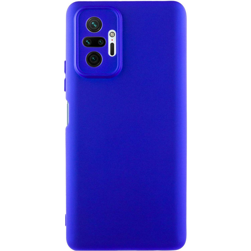 Чехол Silicone Cover Lakshmi Full Camera (A) для Xiaomi Redmi Note 10 Pro / 10 Pro Max (Синий / Iris)