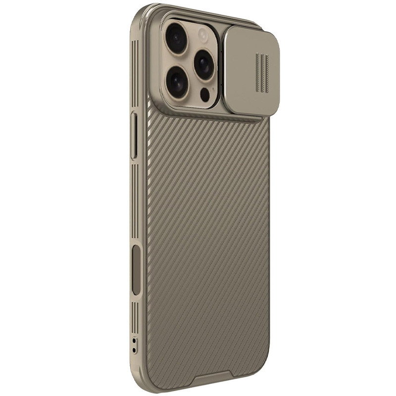 Фото Карбонова накладка Nillkin CamShield Pro на Apple iPhone 16 Pro (6.3") (Gold) на vchehle.ua