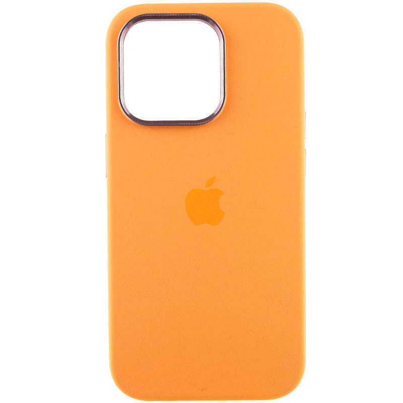 Фото Чехол Silicone Case Metal Buttons (AA) для Apple iPhone 14 Pro Max (6.7") (Оранжевый / Marigold) на vchehle.ua
