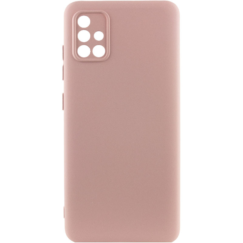 Чехол TPU GETMAN Liquid Silk Full Camera для Samsung Galaxy A51 (Розовый / Pink Sand)