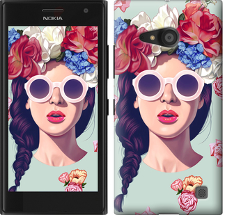 

Чехол Девушка с цветами для Nokia Lumia 650 95865