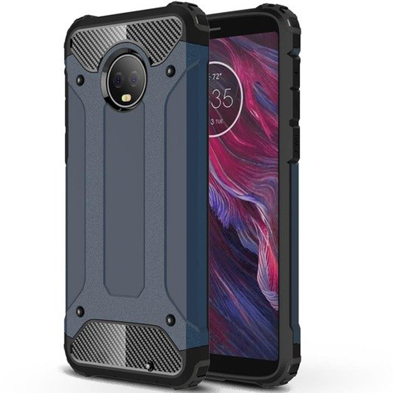 

Бронированный противоударный TPU+PC чехол Immortal для Motorola Moto G6 Plus (Металл / Gun Metal) 685558