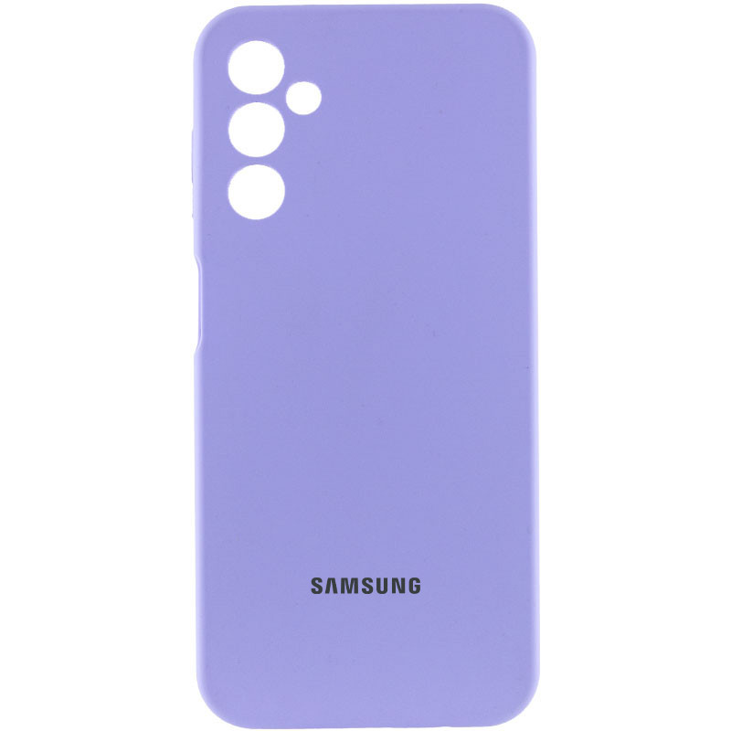 Чохол Silicone Cover Lakshmi Full Camera (AAA) with Logo на Samsung Galaxy A24 4G (Бузковий / Dasheen)