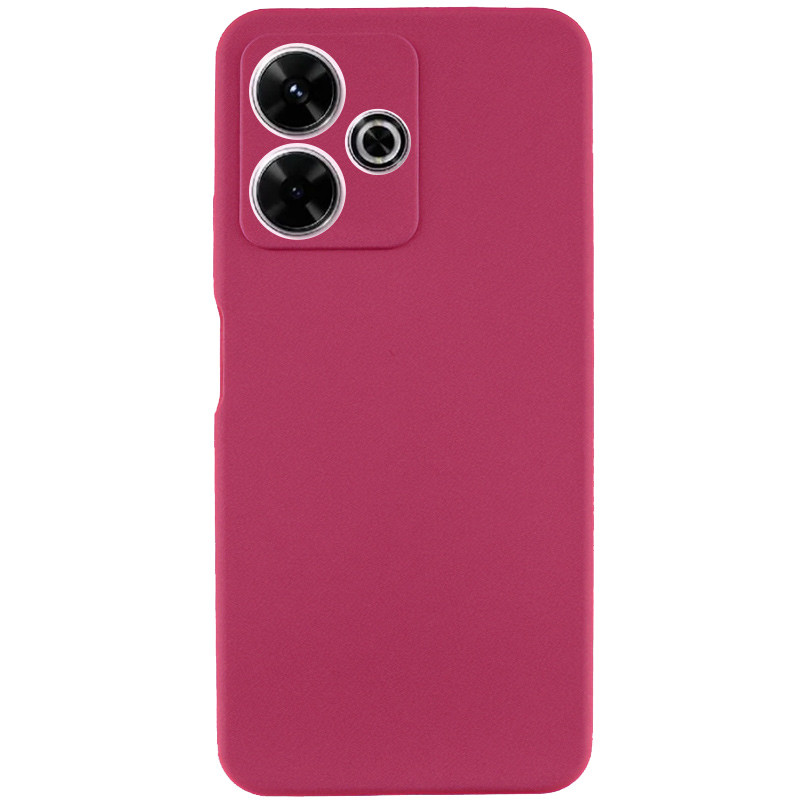 Чохол Silicone Cover Lakshmi Full Camera (AAA) на Xiaomi Redmi 13 4G / Poco M6 4G (Бордовий / Plum)