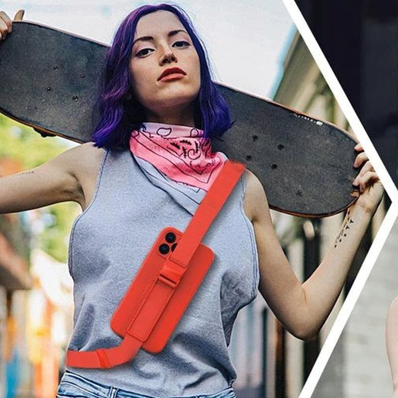 Фото TPU чехол Belt (with long strap) для Apple iPhone 12 Pro Max (6.7") на vchehle.ua