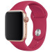 Силіконовий ремінець на Apple watch 42mm/44mm/45mm/49mm (Малиновий / Pomegranate)