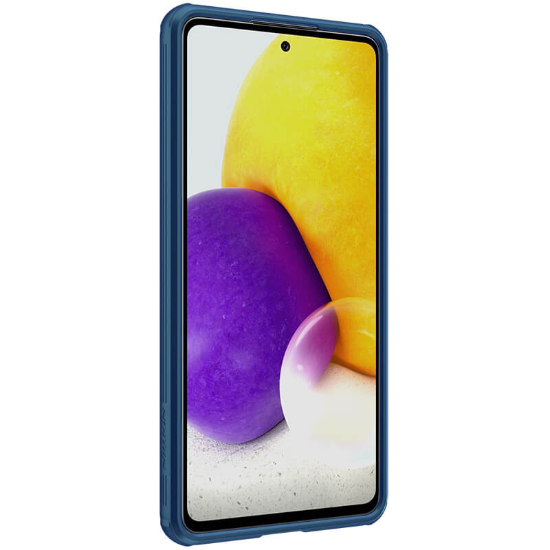 Карбоновая накладка Nillkin Camshield (шторка на камеру) для Samsung Galaxy A52 4G / A52 5G / A52s (Синий / Blue) в магазине vchehle.ua