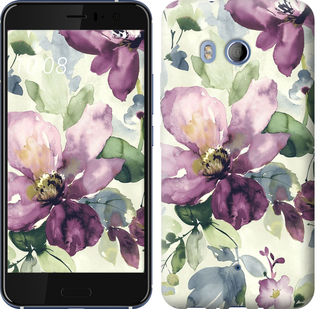 

Чехол Цветы акварелью для HTC U11 688684