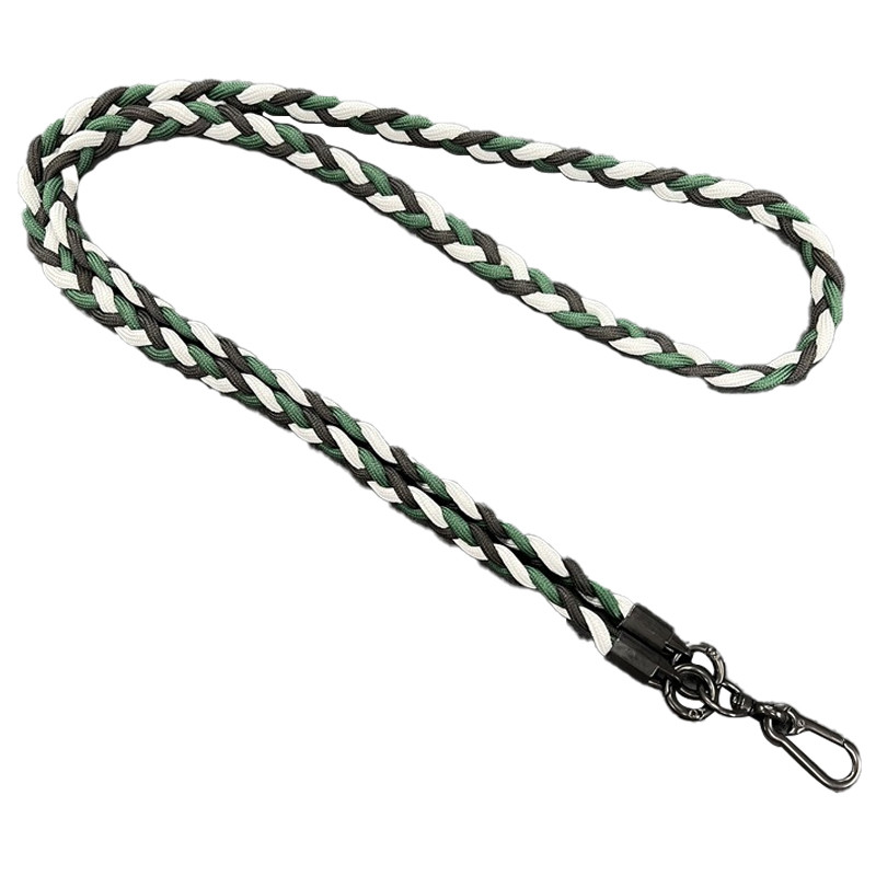 Плетенный шнурок (5мм) 120см (Dark Green / Black / White)
