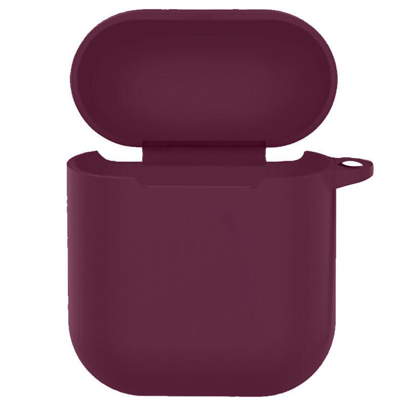 

Силіконовий футляр New з карабіном для навушників Airpods 1/2 (Бордовий / Maroon) 1185239