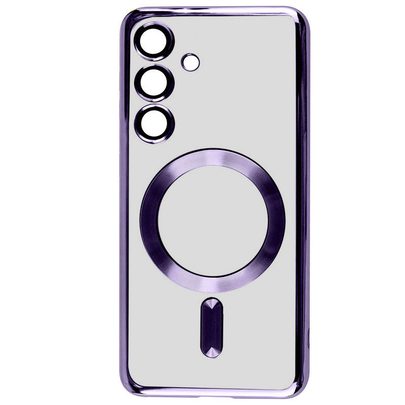 TPU чехол Fibra Chrome with Magnetic safe для Samsung Galaxy A15 4G/5G (Purple)