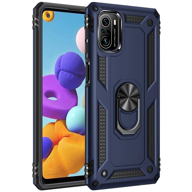 

Ударостійкий чохол Serge Ring for Magnet для Xiaomi Redmi K40 (Темно синій) 1117255