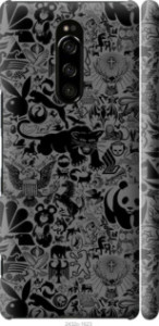 Чехол Чёрно-серый стикер бомбинг для Sony Xperia XZ4