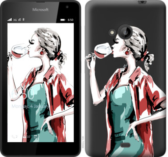 

Чехол Девушка с бокалом для Microsoft Lumia 535 841894