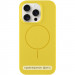 Чехол Silicone Case Full Protective (AA) NO LOGO with Magnetic Safe для Apple iPhone 16 (6.1") (Желтый / Yellow)