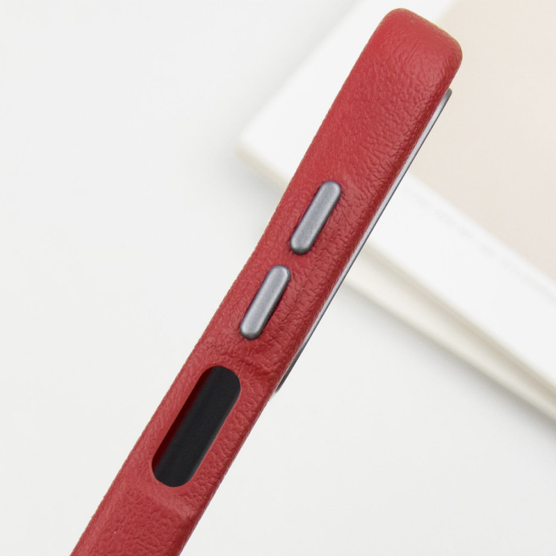Купити Шкіряний чохол Leather Case Metal Buttons на Samsung Galaxy A15 4G/5G / M15 5G (Red) на vchehle.ua