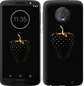 Чохол Чорна полуниця на Motorola Moto G6 Plus