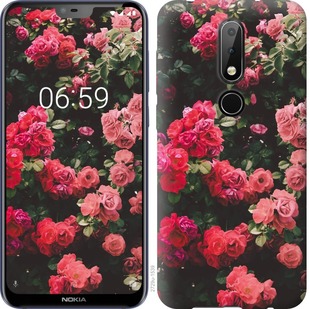 

Чохол Кущ з трояндами на Nokia 6.1 Plus 689874