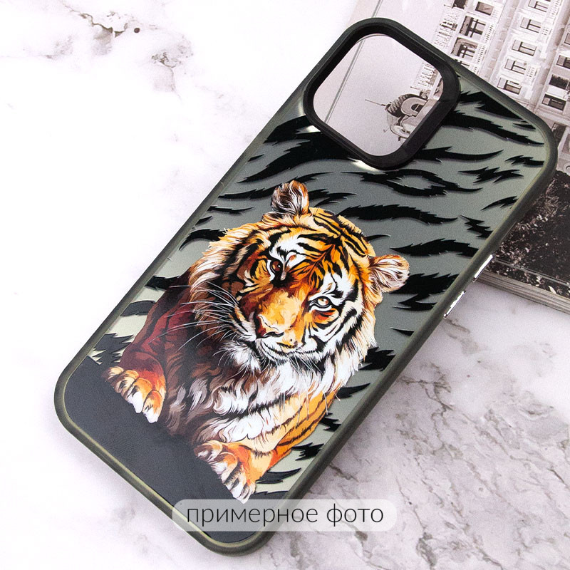 Фото TPU+PC чохол TakiTaki Magic glow на Xiaomi Poco X5 Pro 5G / Redmi Note 12 Pro 5G (Tiger on the ground / Black) в маназині vchehle.ua