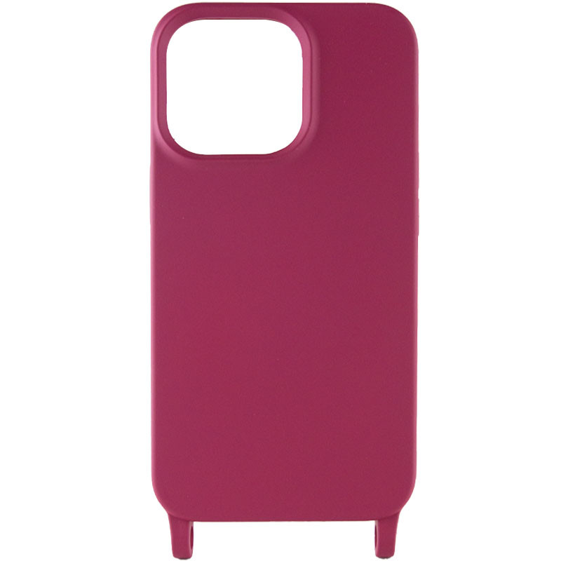 Фото Чехол Cord case c длинным цветным ремешком для Apple iPhone 14 Plus (6.7") (Красный / Rose Red) в магазине vchehle.ua