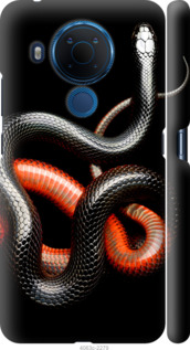 

Чохол Червоно-чорна змія на чорному тлі на Nokia 5.4 1685263