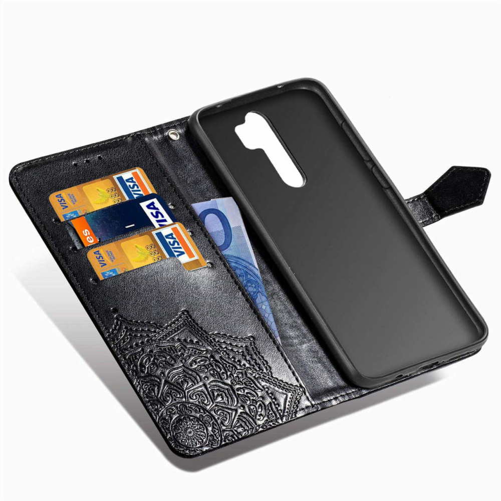 Заказать Кожаный чехол-книжка Art Case с визитницей для Xiaomi Redmi Note 8 Pro (Черный) на vchehle.ua