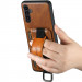 Фото Кожаный чехол Wallet case and straps для Samsung Galaxy S24+ (Коричневый / Brown) в магазине vchehle.ua