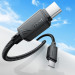 Фото Дата кабель Hoco X113 Beneficio Type-C to Type-C 60W (1m) (Black) в магазине vchehle.ua