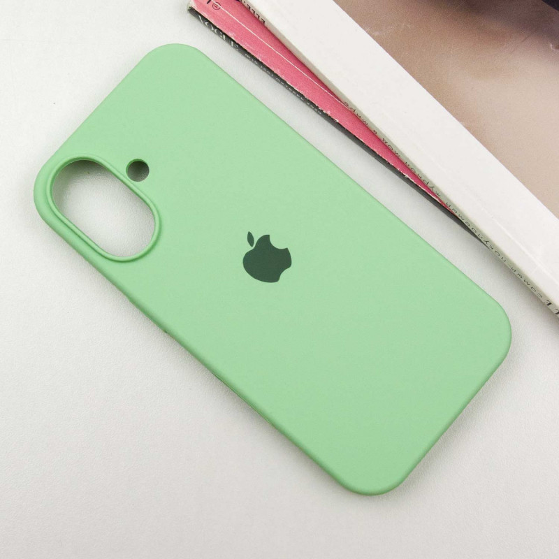 Фото Чехол Silicone Case Full Protective (AA) для Apple iPhone 16 Plus (6.7") (Зеленый / Pistachio) на vchehle.ua