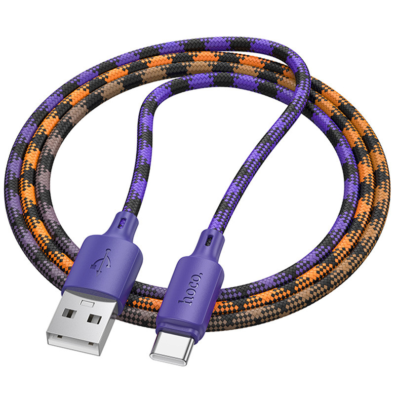 Фото Дата кабель Hoco X116 Meridian USB to Type-C 3A (1m) (Gradient Purple Mix) в магазине vchehle.ua