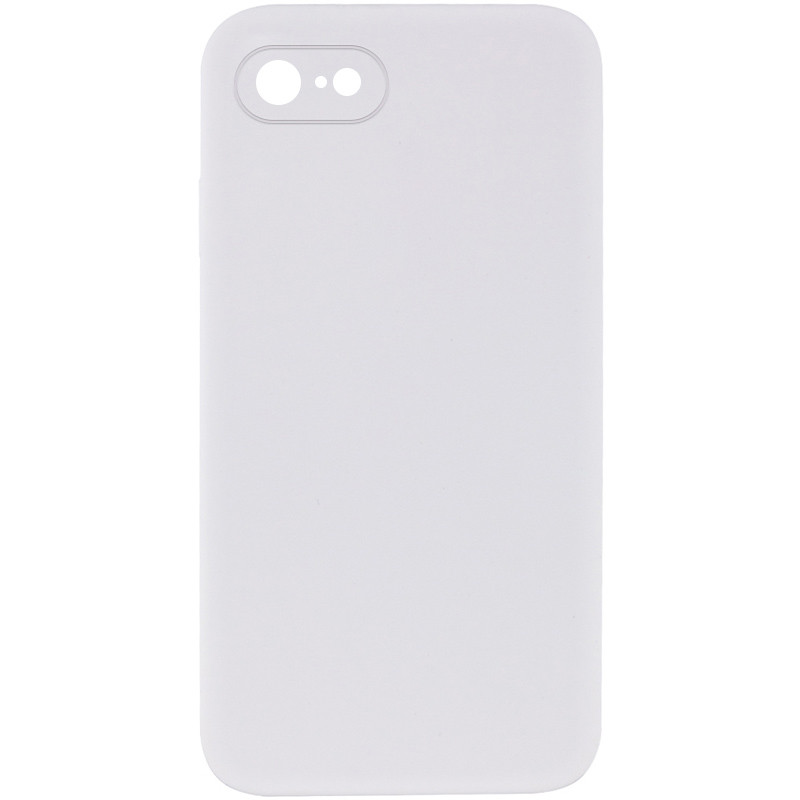 Silicone Case Square Full Camera Protective (AA) NOLOGO для Apple iPhone 7 / 8 / SE (2020) (4.7") (Белый / White)