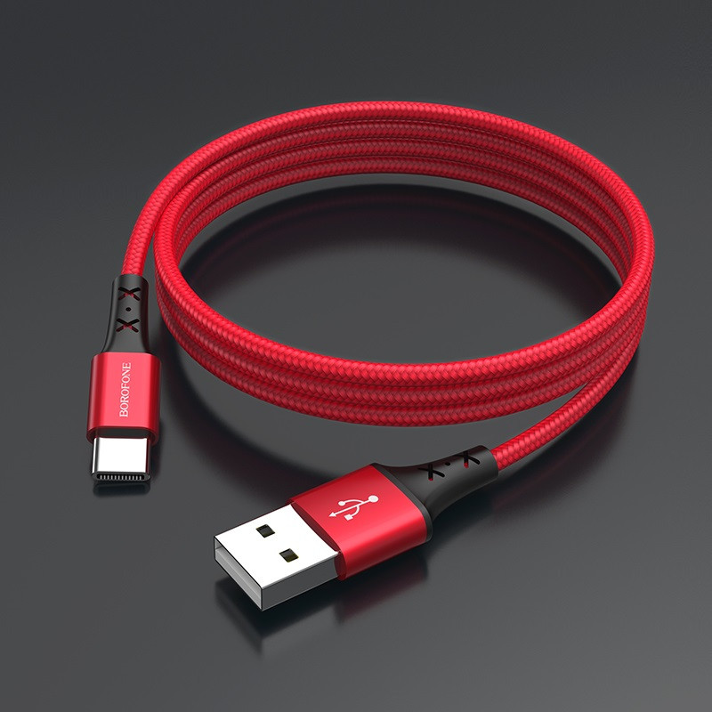 Фото Дата кабель Borofone BX20 Enjoy USB to Type-C (1m) (Червоний) в маназині vchehle.ua
