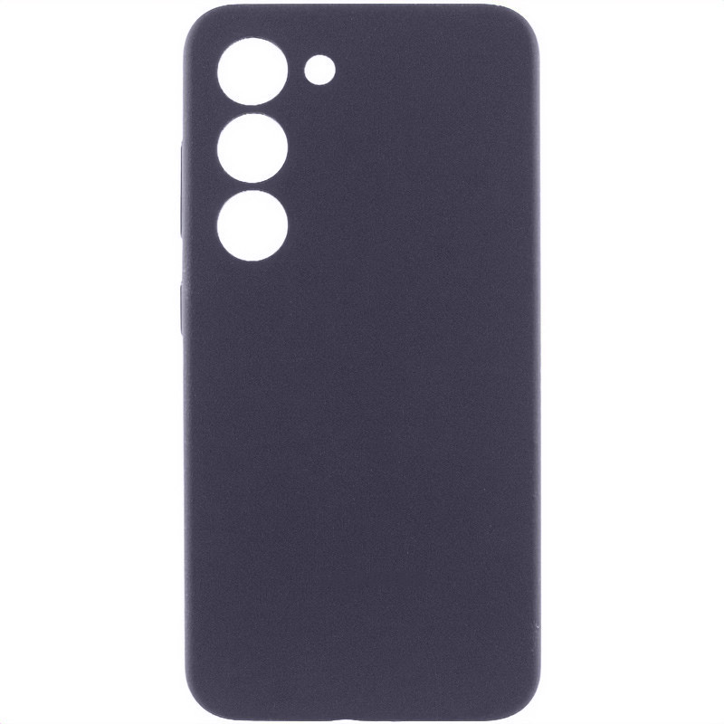 Чехол Silicone Cover Lakshmi Full Camera (AAA) with Logo для Samsung Galaxy S24 (Серый / Dark Gray)