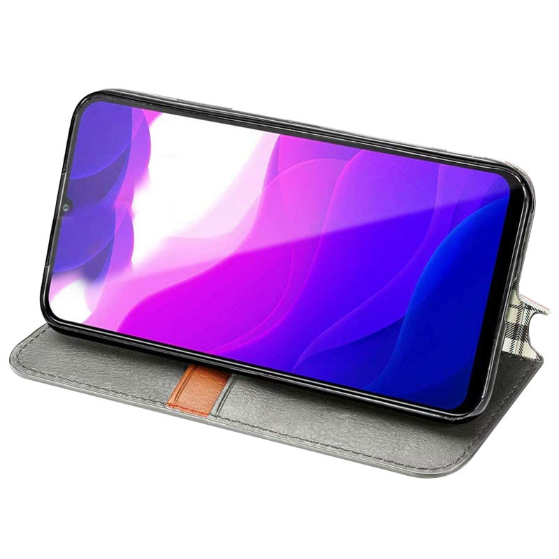 Кожаный чехол-книжка GETMAN Cubic (PU) для Xiaomi Redmi Note 9s / Note 9 Pro / Note 9 Pro Max (Серый) в магазине vchehle.ua