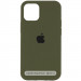 Чохол Silicone Case Full Protective (AA) на Apple iPhone 16 (6.1") (Зелений / Dark Olive)