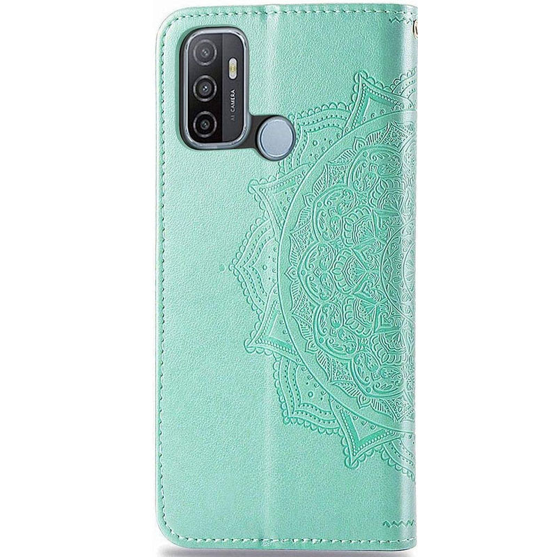 Кожаный чехол (книжка) Art Case с визитницей для Oppo A53 / A32 / A33 (Бирюзовый) в магазине vchehle.ua