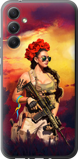 Чехол Украинка с оружием для Samsung Galaxy A34 A346E