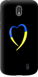 Чехол Жёлто-голубое сердце для Nokia 1