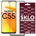 Защитное стекло SKLO 3D для Realme C55 (Черный)