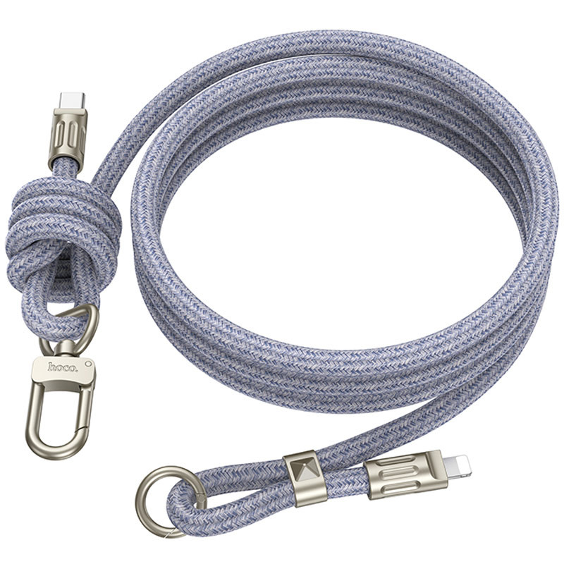 Дата кабель-шнурок Hoco GH7 Elegant Type-C to Lightning (1.8m) (Denim Blue) в магазині vchehle.ua