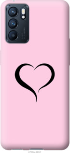 Чехол Сердце 1 для Oppo Reno6 5G