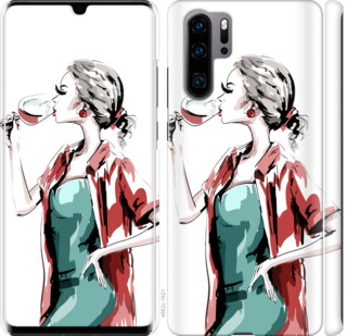 

Чохол Дівчина з келихом на Huawei P30 Pro 841725