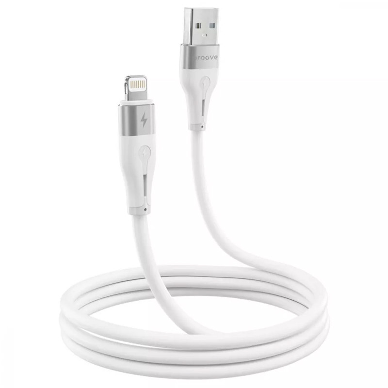 Фото Дата кабель Proove Soft Silicone USB to Lightning 2.4A (1m) (White) на vchehle.ua