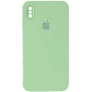 Чехол Silicone Case Square Full Camera Protective (AA) для Apple iPhone XS / X (5.8")